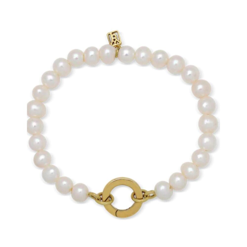 NEW WAXING POETIC women's stretch bracelet in pearl white
